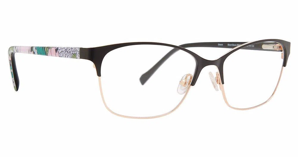 Vera Bradley VBSharon Eyeglasses - Plum Pansies - view 4